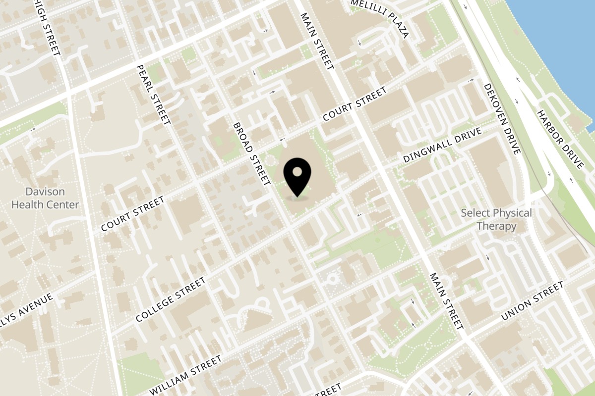 Map showing the location of Fresh Monkee Middletown on 138 College St in Middletown