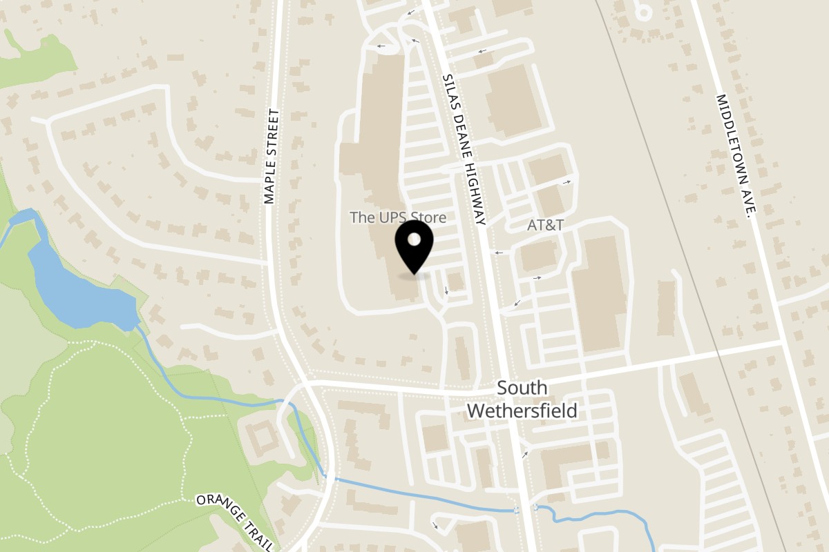 Map showing the location of Fresh Monkee Wethersfield on 1107 Silas Deane Hwy in Wethersfield