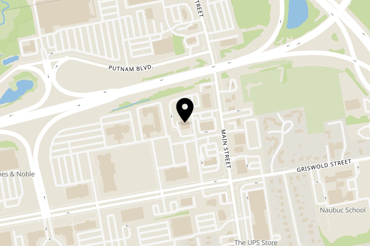 Map showing the location of Fresh Monkee Glastonbury on 2945 Main St in Glastonbury